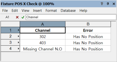 Fixture Position Check